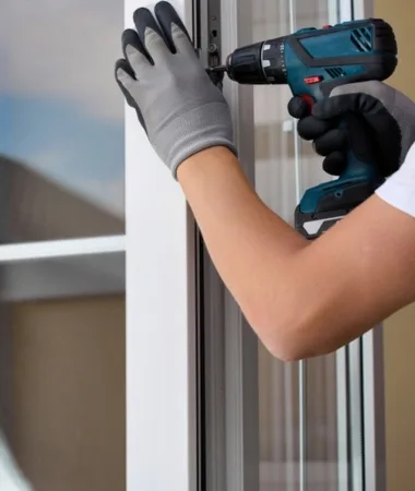 UPVC installing windows